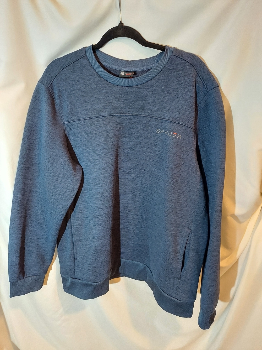 Spyder Men's Active Performance Fleece Crewneck Sweatshirt Blue L